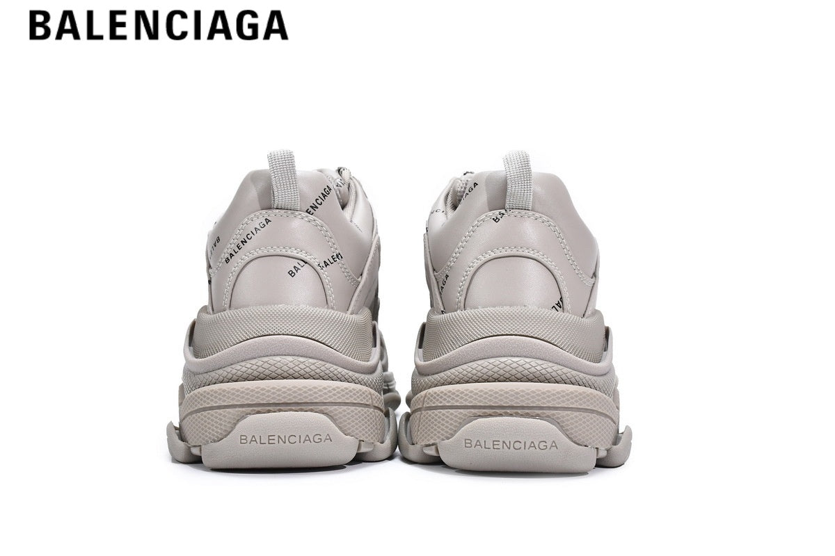 Balenciaga Triple S men's shoes  women sneakersr — Light Grey, All-Over Logo