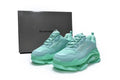 Balenciaga men's shoes Track Triple S Clear Sole Sneakers runners White-green