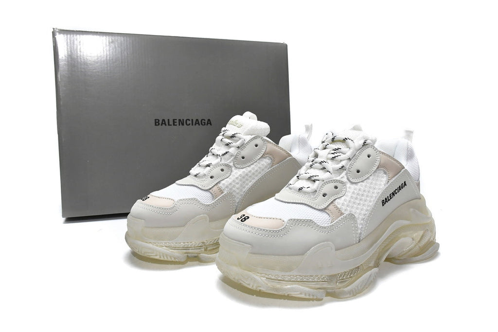 Balenciaga men's shoes Track Triple S Clear Sole Sneakers balenciaga runners White