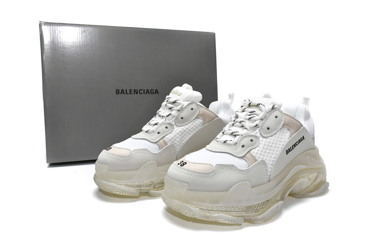 Balenciaga men's shoes Track Triple S Clear Sole Sneakers balenciaga runners White
