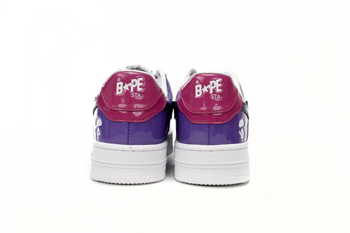 A BATHING APE BAPE STA Glossy Pink & Purple Sneakers | Women's & Men's Skate-Inspired Shoes