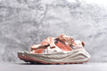HOKA Recovery Women's Men's Shoes | Coral Pink & Light Gray Buckle Strap Sandals