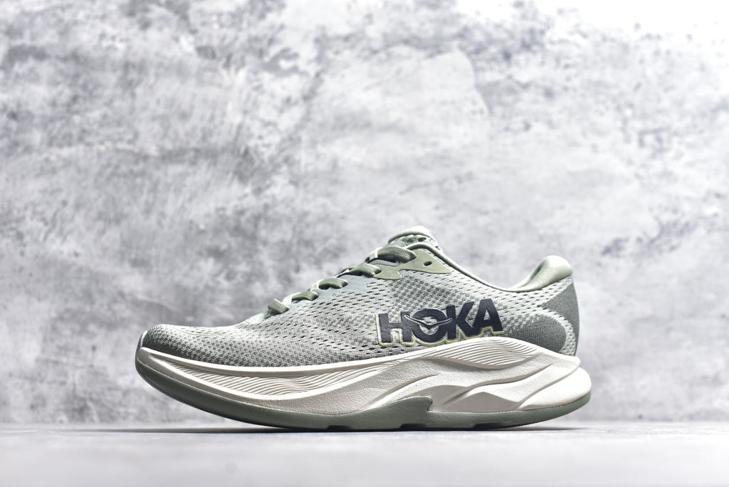 HOKA Rincon 4 Women's Men's Shoes | Sage Green & Cream Mesh Running Sneakers