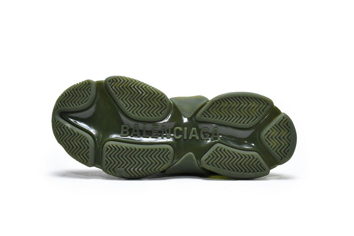 Balenciaga men's shoes Track Triple S Clear Sole Sneakers balenciaga runners  Army green