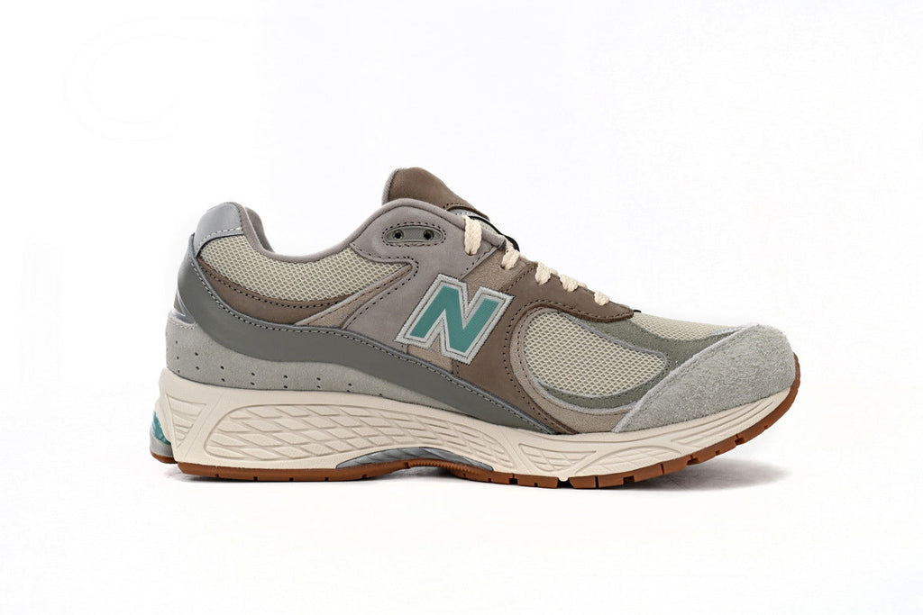 New Balance 2002R Women's & Men's Grey & Teal Retro Gum Sole Sneakers