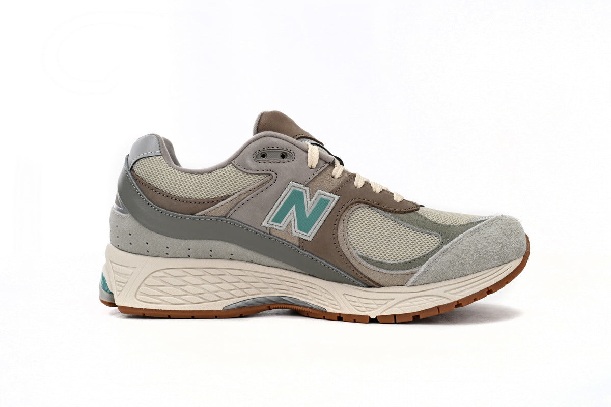 New Balance 2002R Women's & Men's Grey & Teal Retro Gum Sole Sneakers