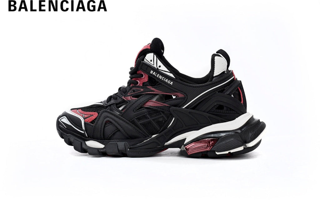 Balenciaga Track 2 men's shoes  women sneakers - Black & Red