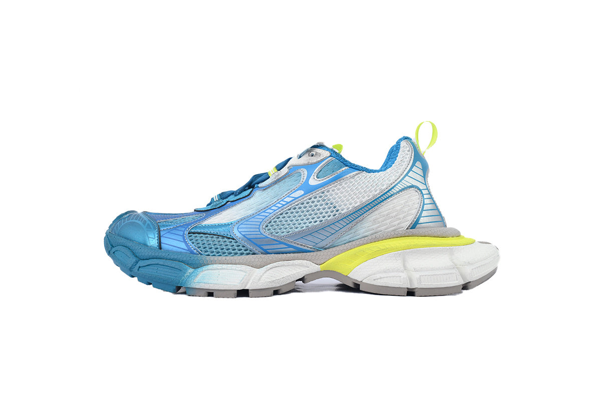 Balenciaga  men's shoes Track 3XL Sneaker – Low-Top Chunky Sole runners Blue-to-yellow gradient