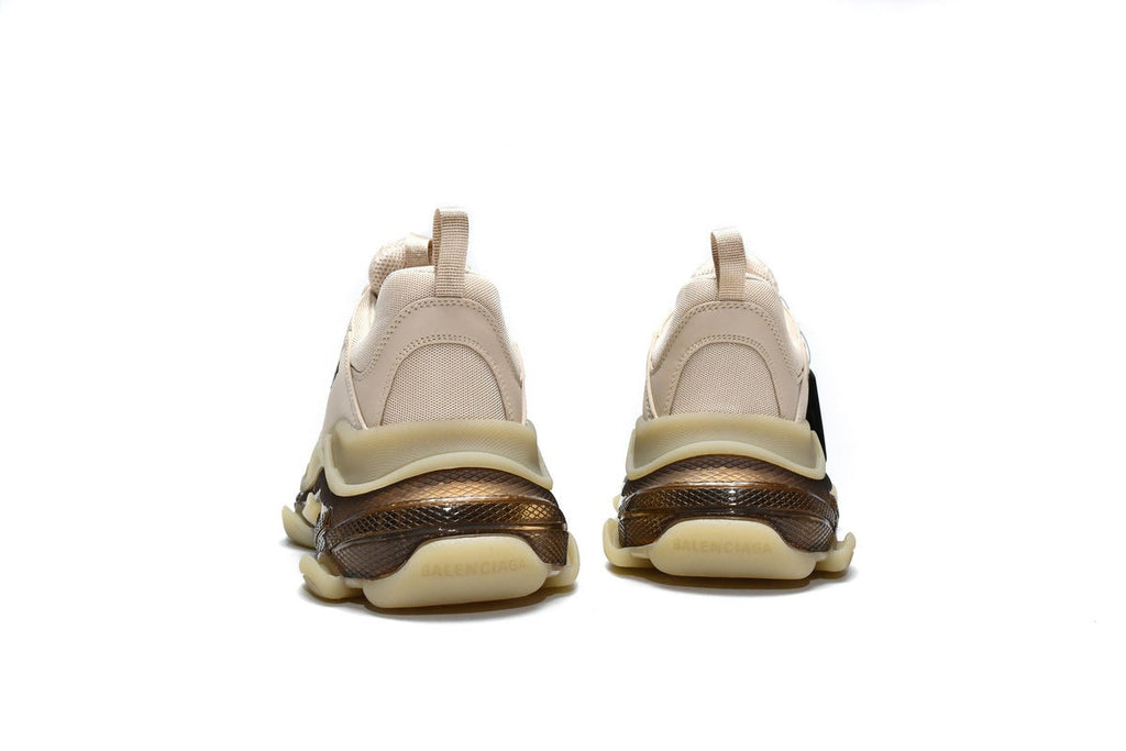 Balenciaga  men's shoes Track  Triple S Clear Sole Sneakers brown