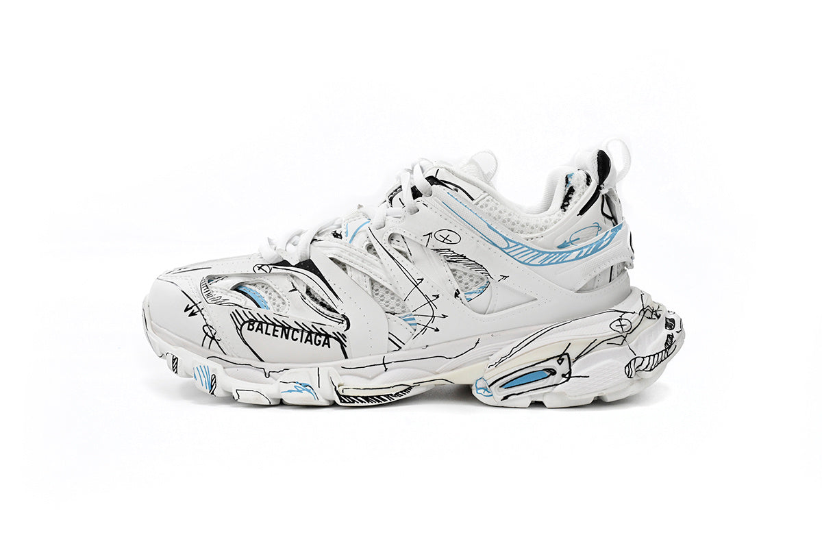 Balenciaga men's shoes Track Sneaker  balenciaga runners  White