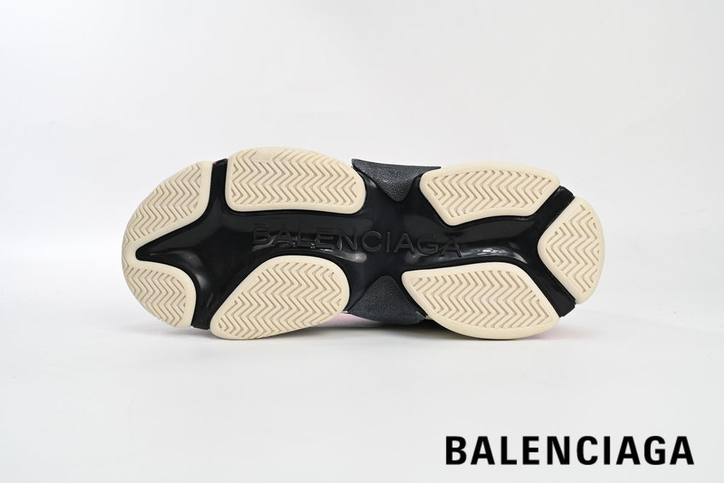 Balenciaga Triple S men's shoes  women sneakers – Black & Pink