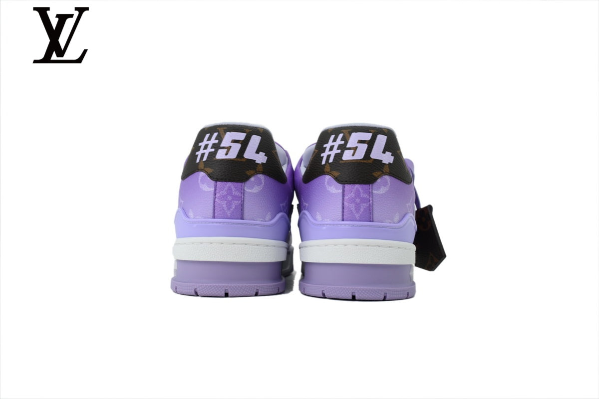 Louis Vuitton Low Top Trainer – Purple Gradient Monogram Leather