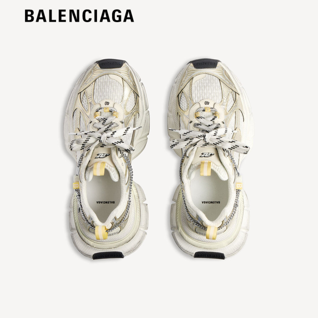 Balenciaga 3XL men's shoes  women sneakers White Gold With Charm