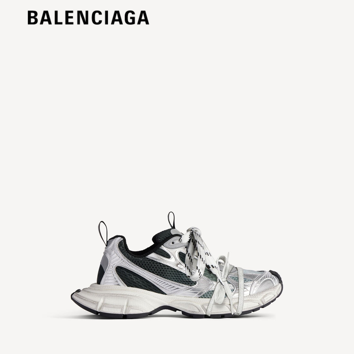 Balenciaga 3XL men's shoes  women sneakers Silver Dark Green