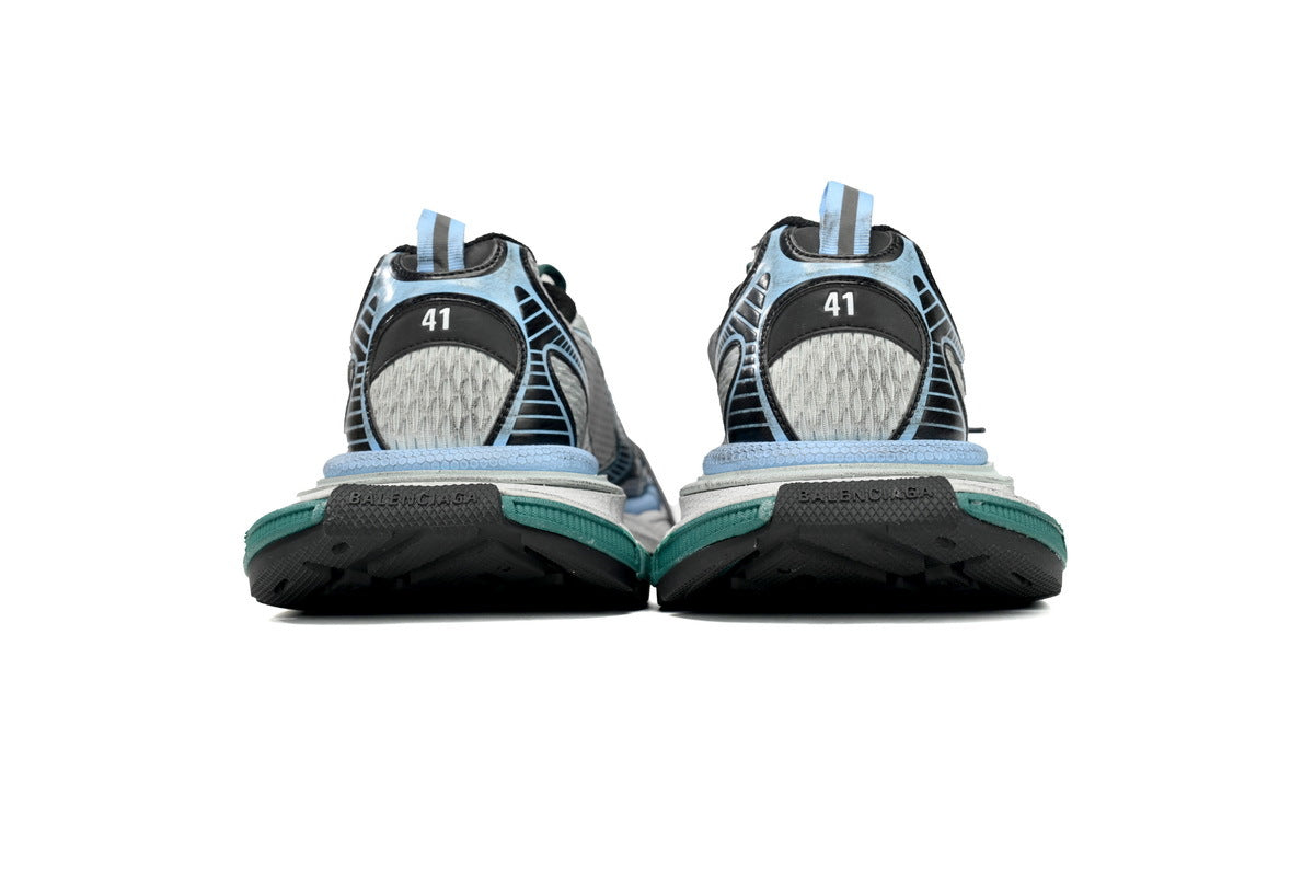 Balenciaga 3XL men's shoes Track Sneaker – Low-Top Chunky Sole balenciaga runners Grey-blue