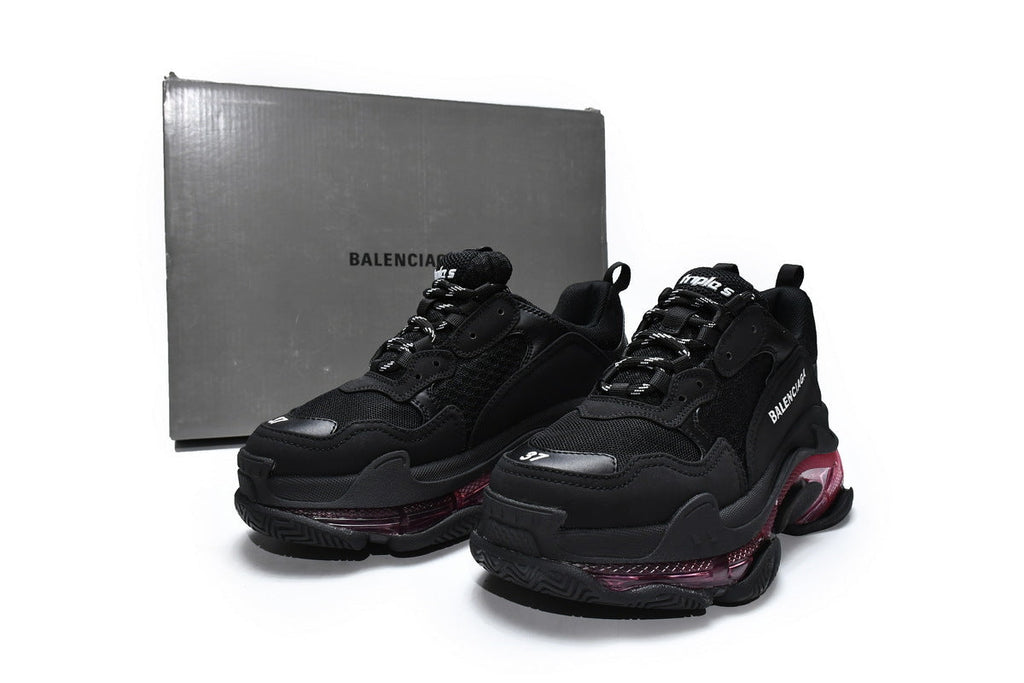 Balenciaga  men's shoes Track Triple S Clear Sole Sneakers balenciaga runners black