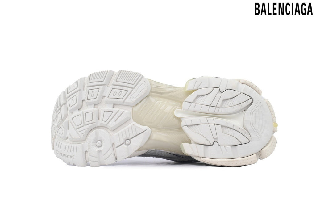 Balenciaga Runner men's shoes  women sneakers – White & Purple Splatter