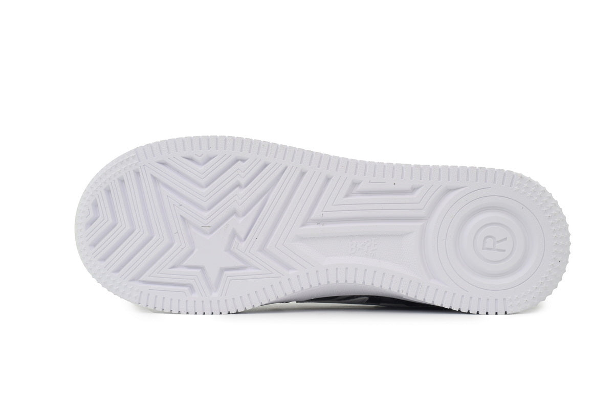 A BATHING APE BAPE STA Grey Digital Camo Graphic Sneakers | Women's & Men's Skate-Inspired Shoes
