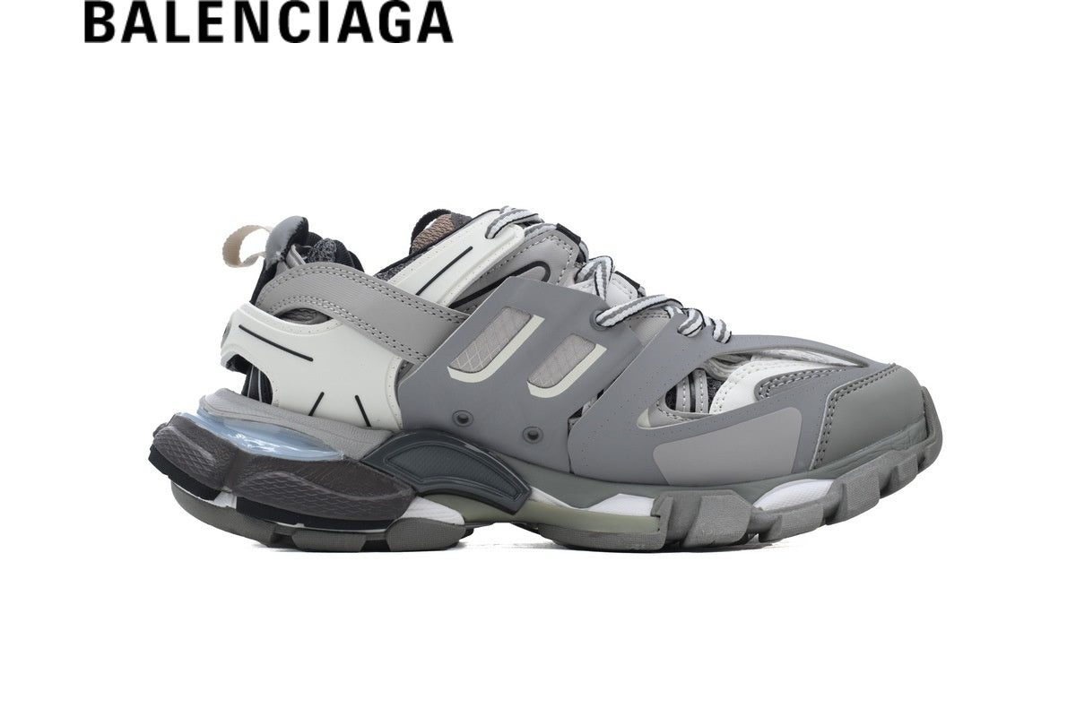 Balenciaga Track men's shoes  women sneakers in Grey and White
