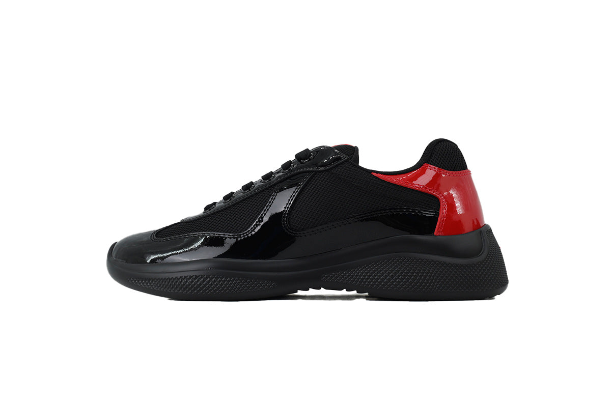 Prada America's Cup Sneakers slip ons womens  prada designer mens shoes  Blackish-red