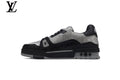 Louis Vuitton Trainer shoes for man  women Sneaker – Black & Silver Crystal