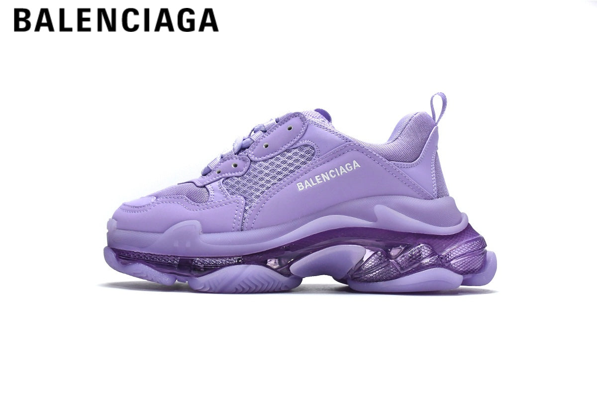 Balenciaga Triple S men's shoes  women sneakers — Purple