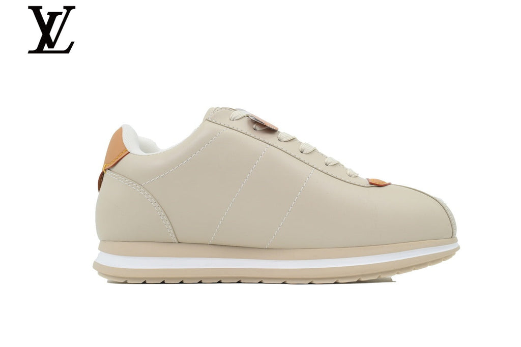 Louis Vuitton Light Beige Leather Low-Top Sneakers