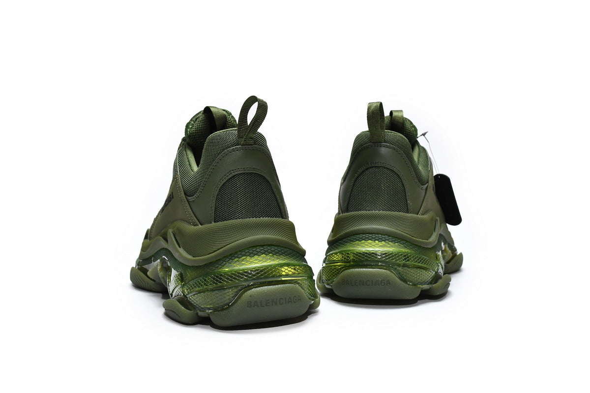 Balenciaga men's shoes Track Triple S Clear Sole Sneakers balenciaga runners  Army green