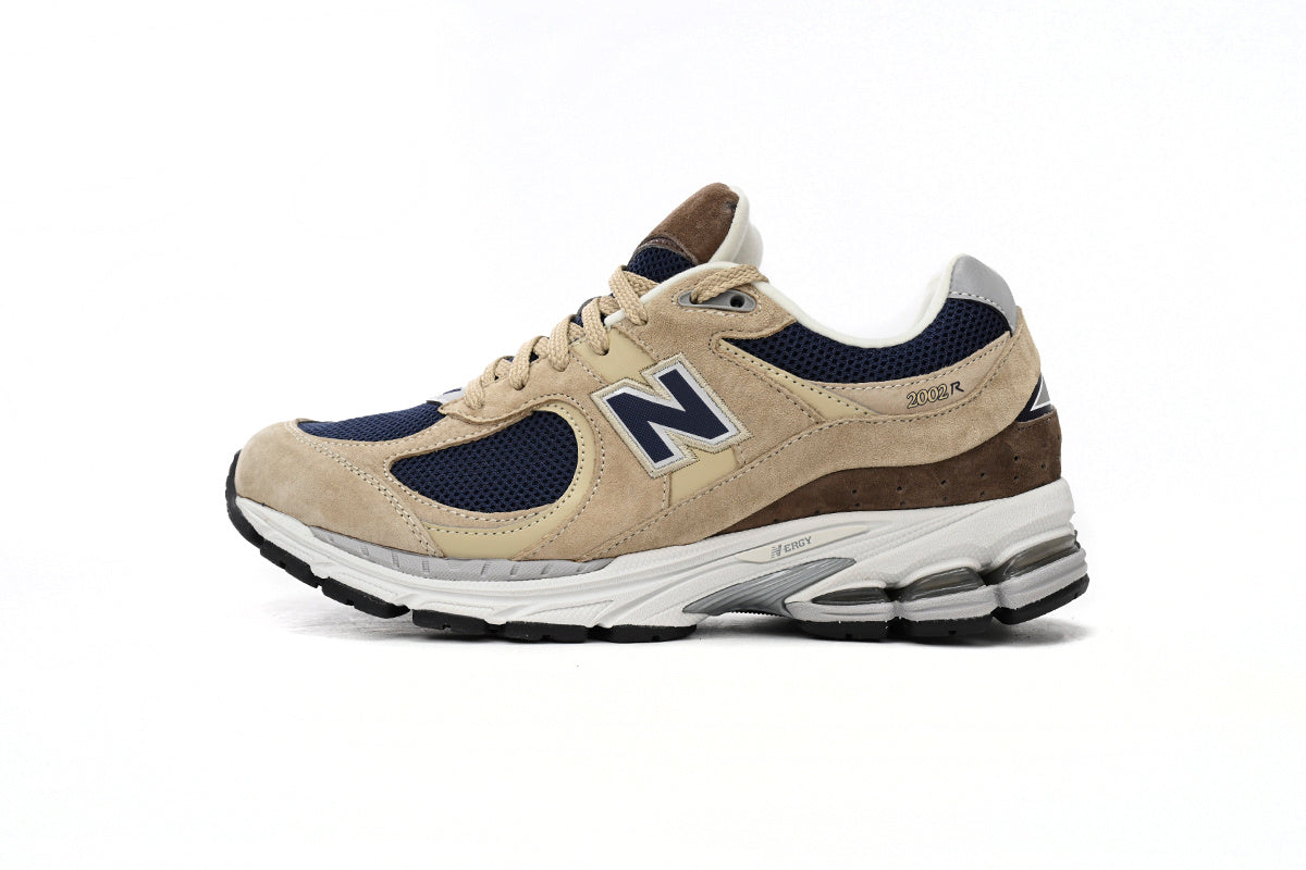 New Balance 2002R Women's & Men's Beige & Navy Retro Lifestyle Sneakers