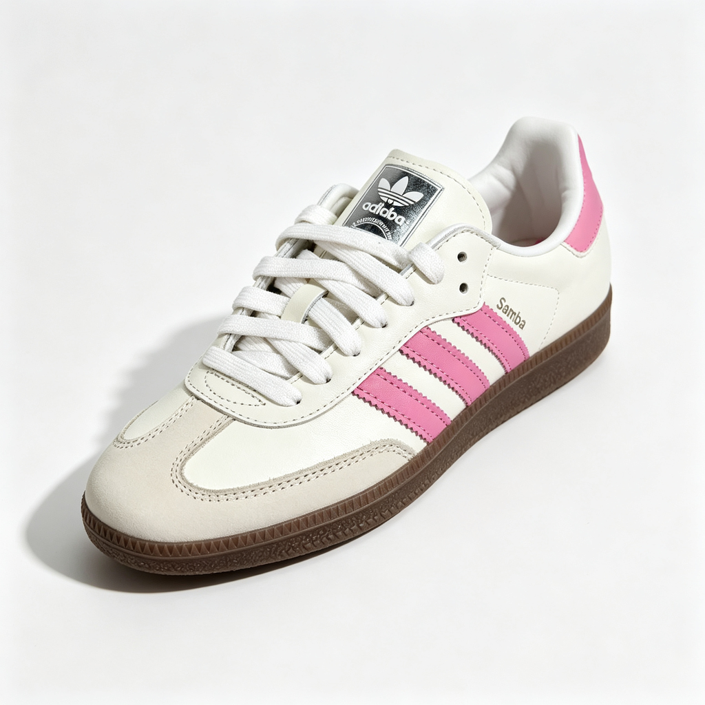 adidas samba  women's shoes  men's samba sneakers adidas sambaOG – Women's Off-White / Sandy Pink / Gum
