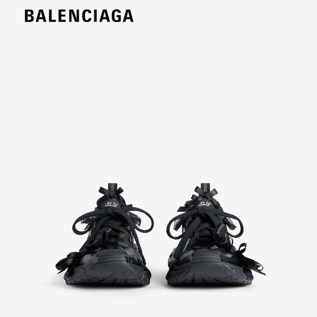 Balenciaga 3XL Ribbon men's shoes  women sneakers All Black
