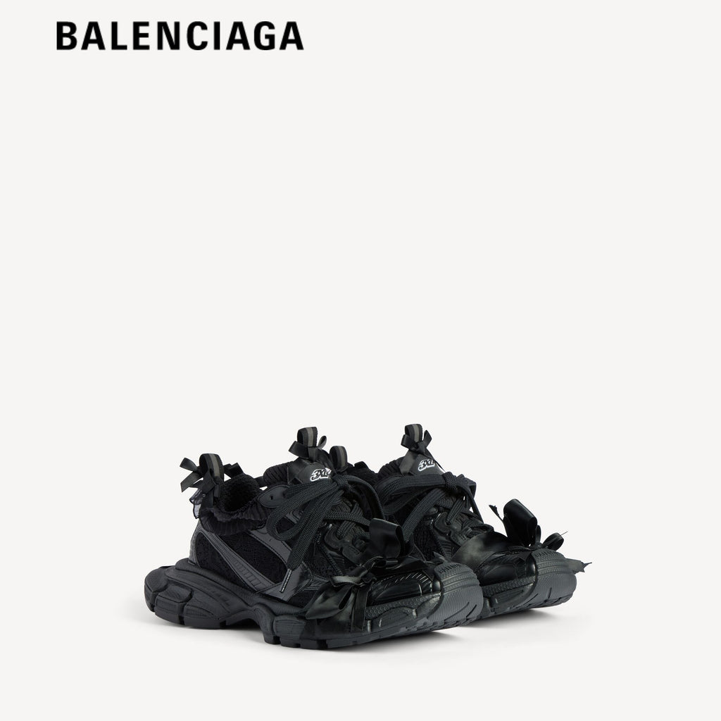 Balenciaga 3XL Ribbon men's shoes  women sneakers All Black