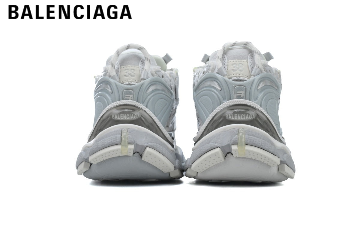 Balenciaga Runner men's shoes  women sneakers — White / Light Gray