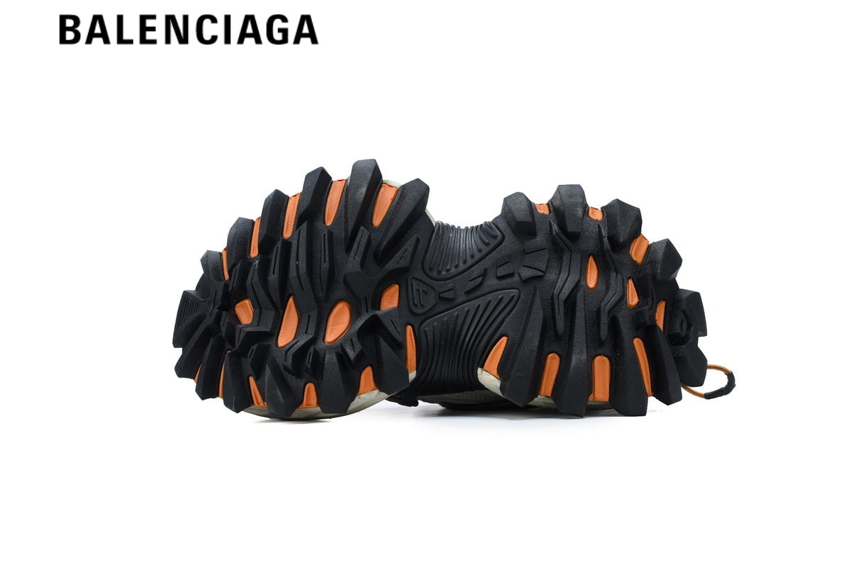 Balenciaga Defender men's shoes  women sneakers White Orange