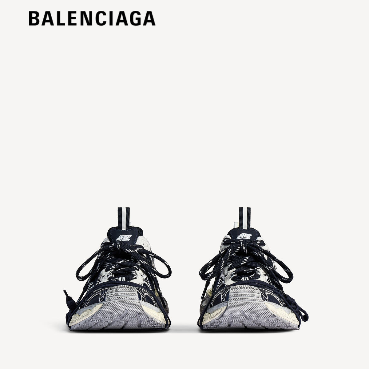 Balenciaga 3XL men's shoes  women sneakers 'Eggshell Red Navy'