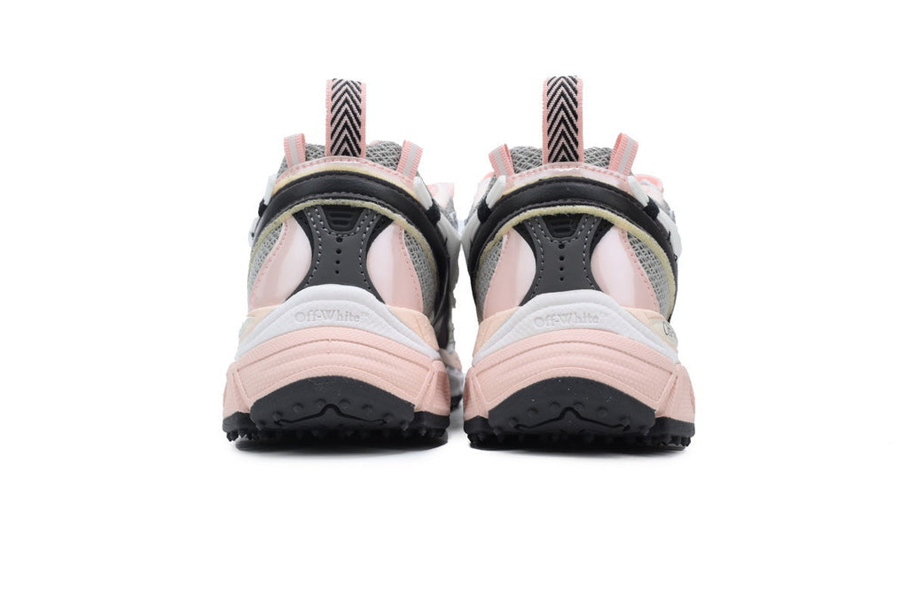 Off-White Be Right Back Women's Men's Shoes | White & Pink Mesh Retro Sneakers