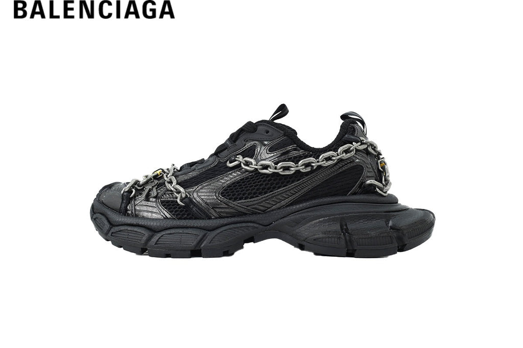 Balenciaga Track men's shoes  women sneakers - Black with Chain Detail