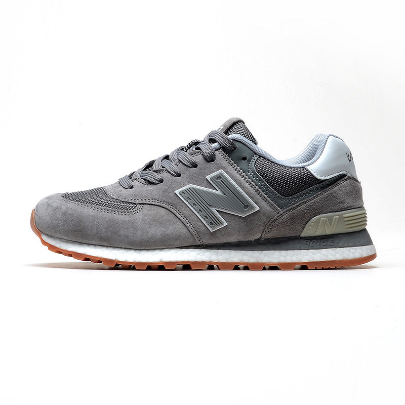 New Balance 574 Women's & Men's Grey Retro Gum Sole Sneakers