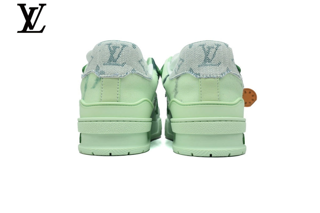 Louis Vuitton Trainer  shoes for man  women Sneaker – Light Green Denim