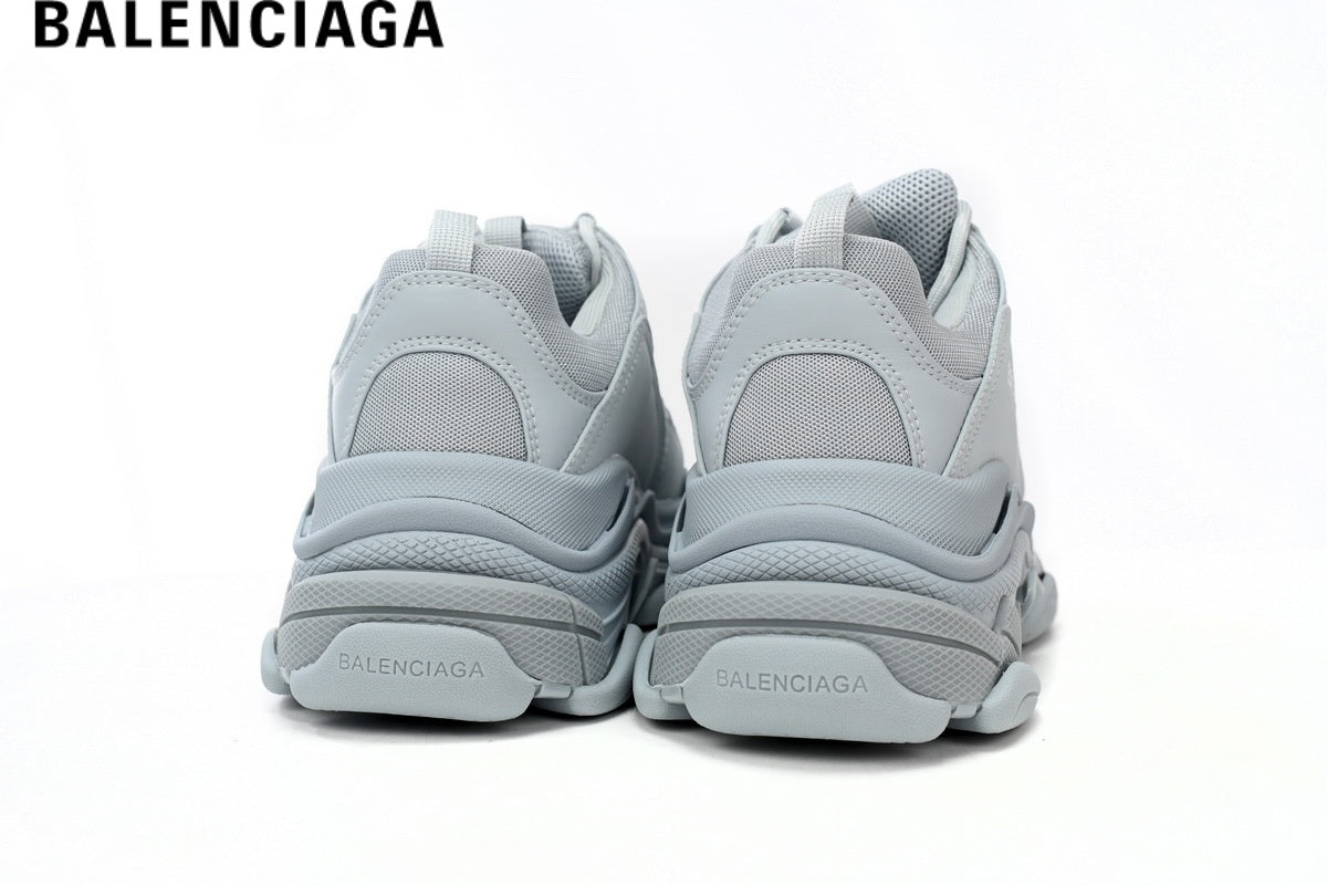 Balenciaga Triple S men's shoes  women sneakers - Light Gray