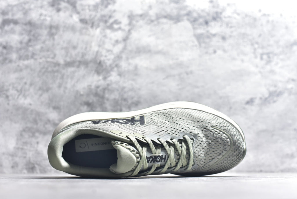 HOKA Rincon 4 Women's Men's Shoes | Sage Green & Cream Mesh Running Sneakers