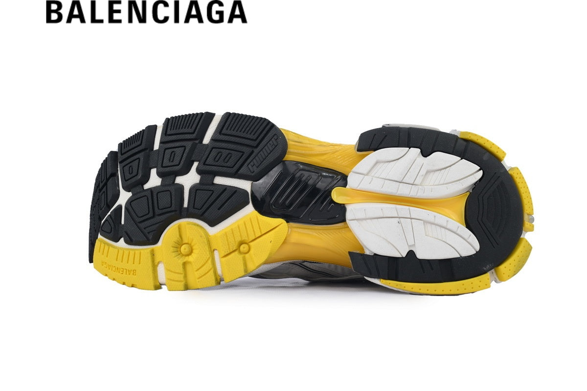 Balenciaga Runner men's shoes  women sneakers White And Yellow