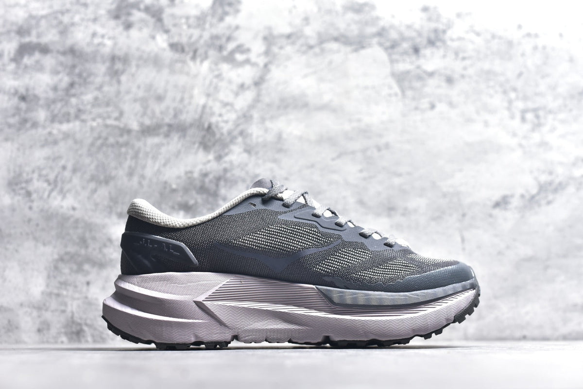 HOKA Mafate X Women's Men's Shoes | Black, Gray & White Mesh Trail Running Sneakers