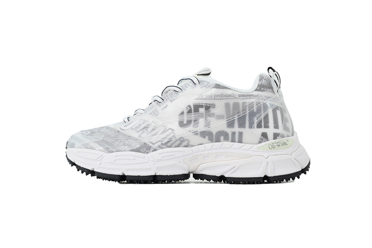 Off-White Be Right Back Women's Men's White & Gray Graphic Chunky Sneakers