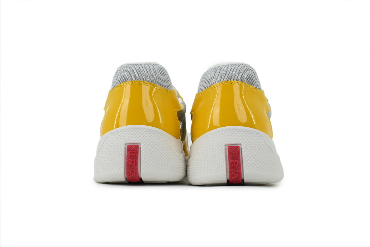 Prada America's Cup Sneakers slip ons womens  prada designer mens shoes Yellow gray