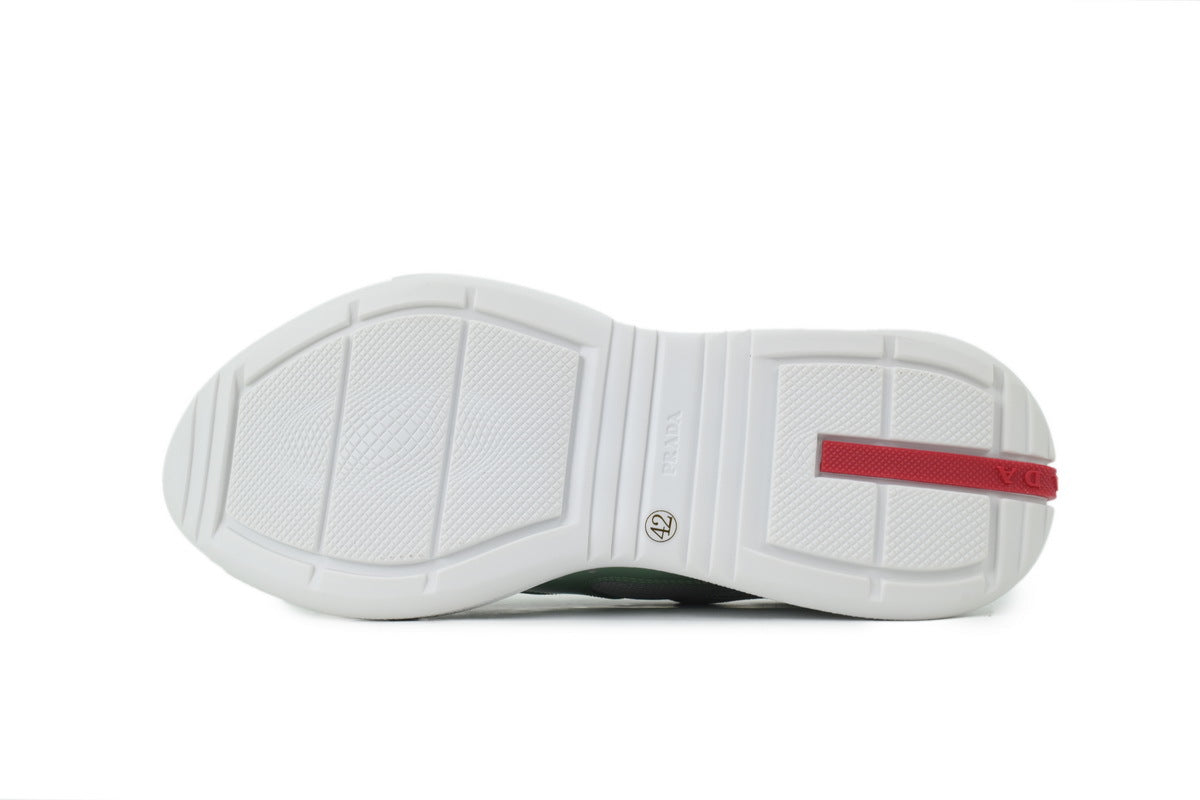 Prada America's Cup Sneakers  slip ons womens  prada designer mens shoes Light grey-green