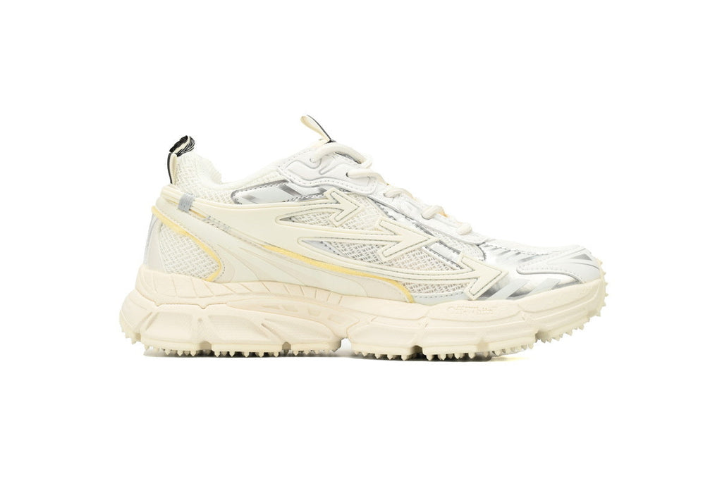 Off-White Be Right Back Women's Men's Shoes | White & Cream Mesh Retro Sneakers