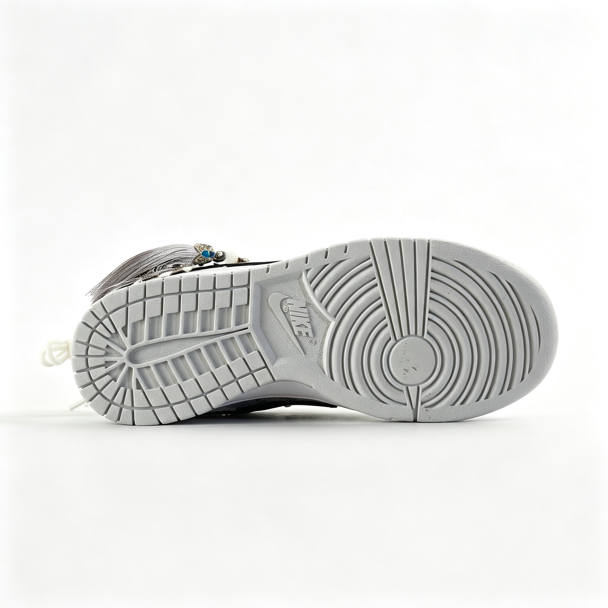 Nike Dunk Low 'Eastern' – Custom White & Black Chinese-Style Pattern Deconstructed Sneakers
