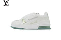 Louis Vuitton Trainer  shoes for man  women Sneaker – White with Light Green Sole