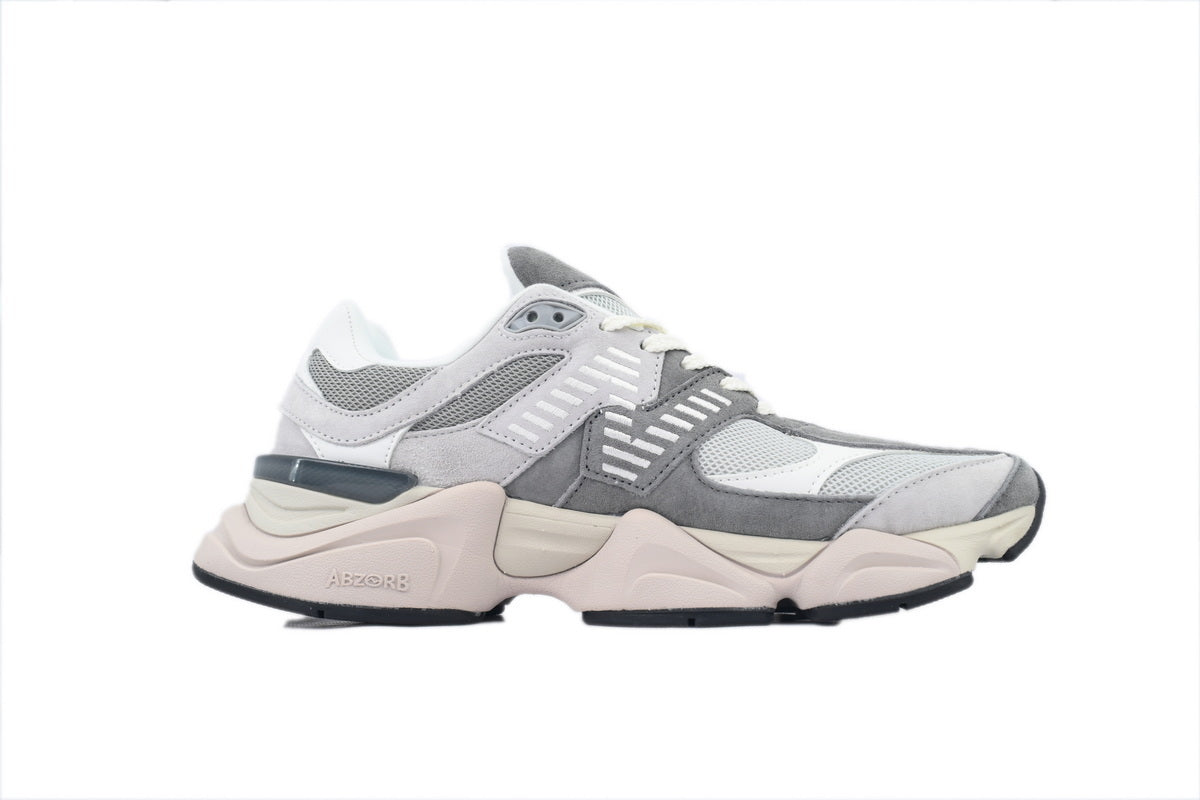 New Balance 9060 Women's & Men's Grey & Cream Chunky Retro Sneakers